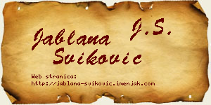 Jablana Šviković vizit kartica
